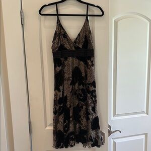 Elegant Black and Cream Dress